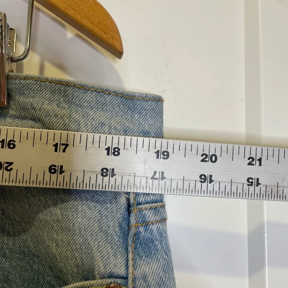 Levis 505 Regular Fit‎ Jeans Mens 36x30 Light Wash Blue Denim Straight Leg Pants